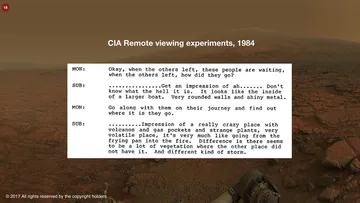 CIA remote viewing experiments on Mars
