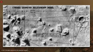 Evidence of geometric patterns suggesting implying human construction